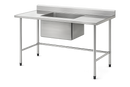 Mesa em Aço Inox com 1 ou 2 Cubas