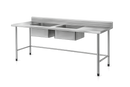 Mesa em Aço Inox com 1 ou 2 Cubas